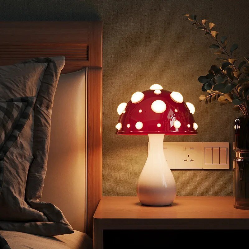 LED Mushroom Table Lamp | Modern Amanita-Inspired Light