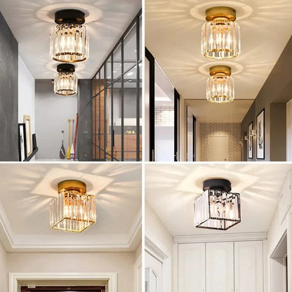 Krystallysekrone | Elegant lampe til gang og korridor