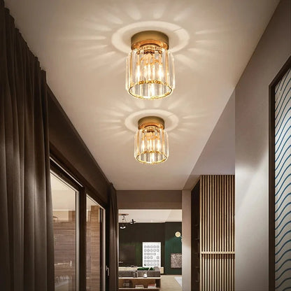 Krystallysekrone | Elegant lampe til gang og korridor
