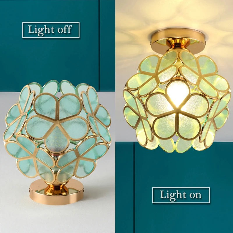 Candeeiro de Teto Nordic Petal para Corredor | Luz Elegante para Corredor e Quarto