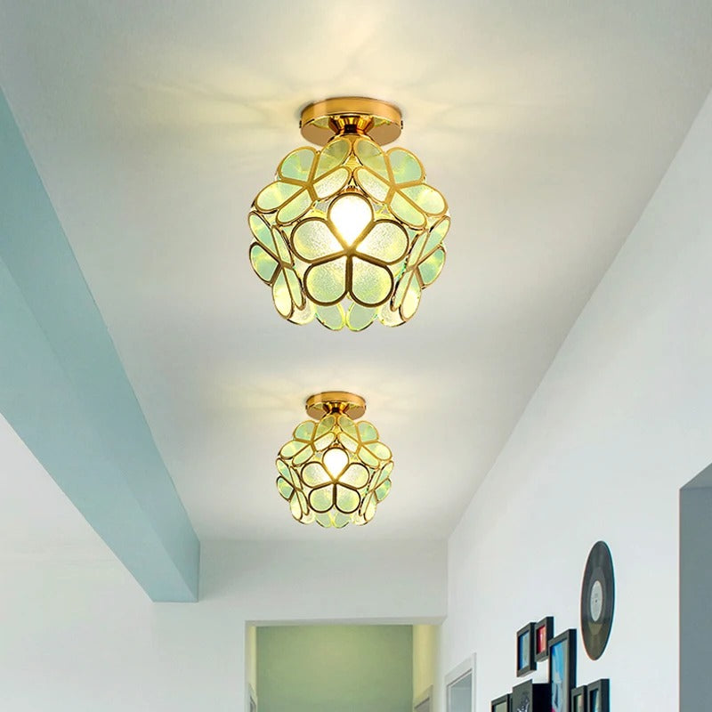 Candeeiro de Teto Nordic Petal para Corredor | Luz Elegante para Corredor e Quarto