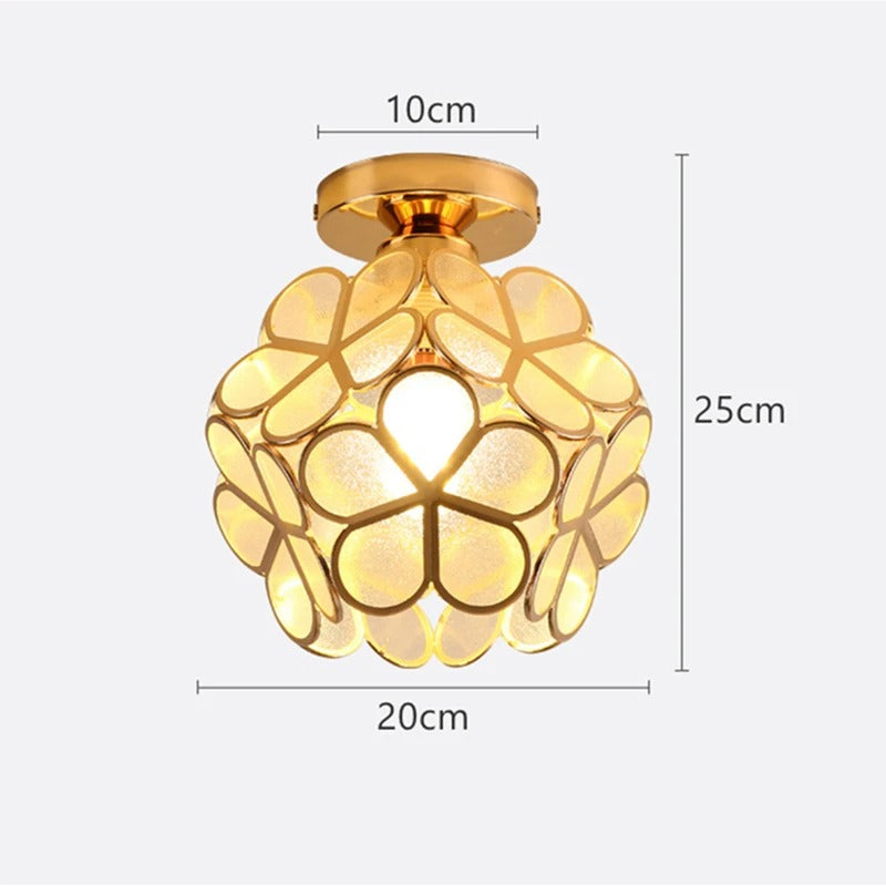 Candeeiro de Teto Nordic Petal para Corredor | Luz Elegante para Corredor e Quarto