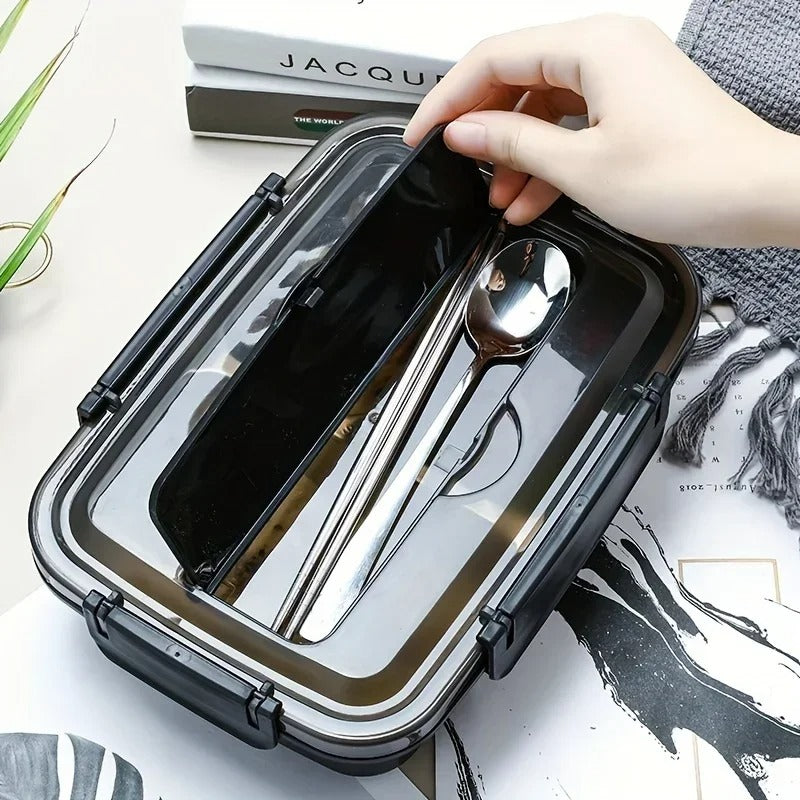 Stainless Steel BentoBox | Leak-Proof Lunch Box with 3 Compartments – Durable & Easy-Clean
