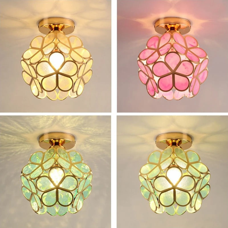 Candeeiro de Teto Nordic Petal para Corredor | Luz Elegante para Corredor e Quarto