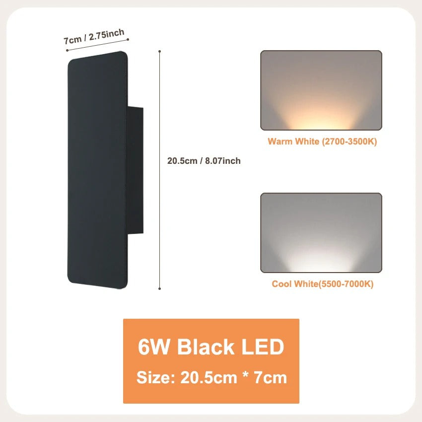 Slimline LED Aluminum Wall Lamp | Modern Up & Down Lighting