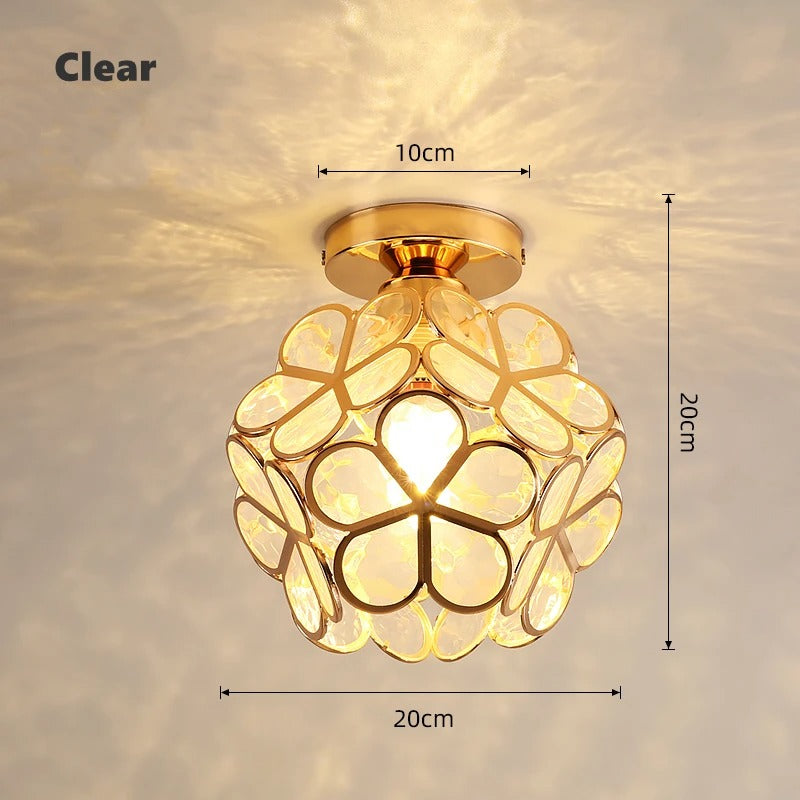 Candeeiro de Teto Nordic Petal para Corredor | Luz Elegante para Corredor e Quarto
