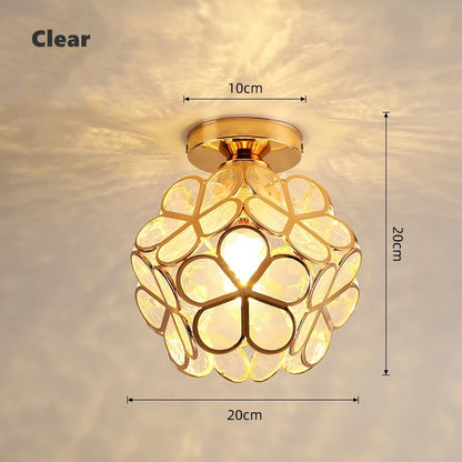 Candeeiro de Teto Nordic Petal para Corredor | Luz Elegante para Corredor e Quarto