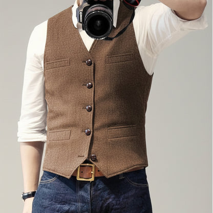 Men's Button-Up Vest Sleeveless Casual | Formal Wear - Image 7