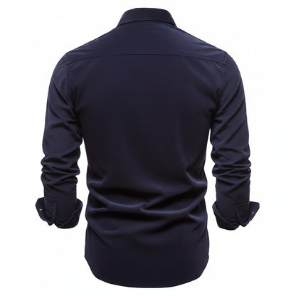 Mens Dress Shirt Button Up Casual Buttoned Collar - Image 9
