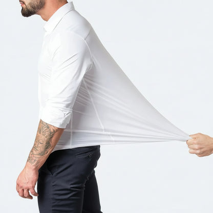 Mens Dress Shirt Stretch Fit Long Sleeve Button Up Design - Image 5