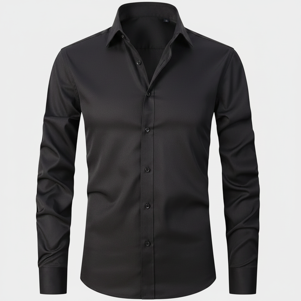 Mens Dress Shirt Stretch Fit Long Sleeve Button Up Design - Image 7