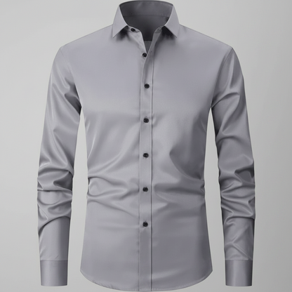 Mens Dress Shirt Stretch Fit Long Sleeve Button Up Design - Image 9