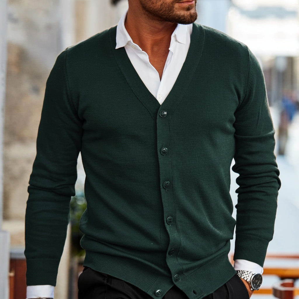 Men's Knitted Cardigan Button-Up | Casual Outerwear - Image 3