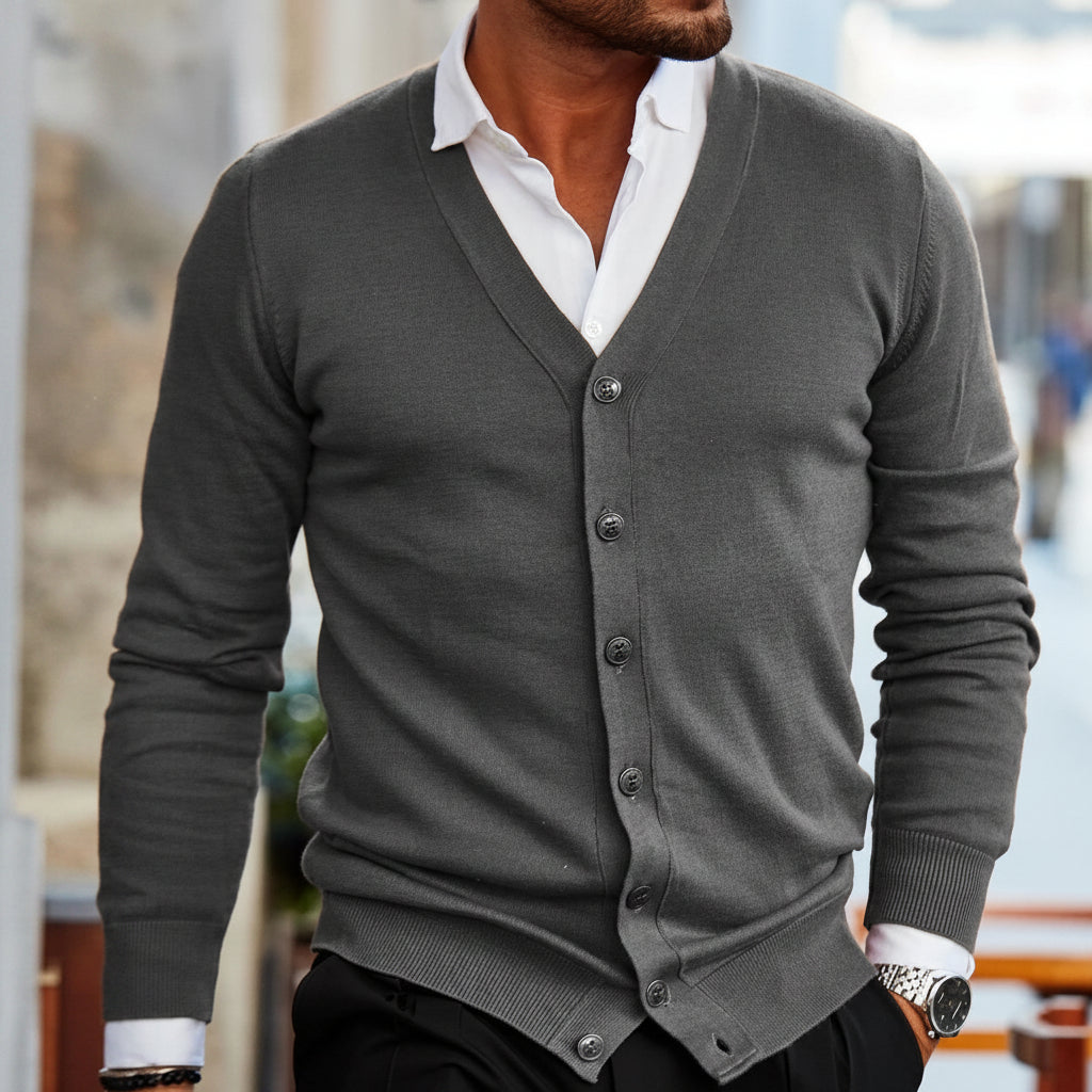 Men's Knitted Cardigan Button-Up | Casual Outerwear - Image 5