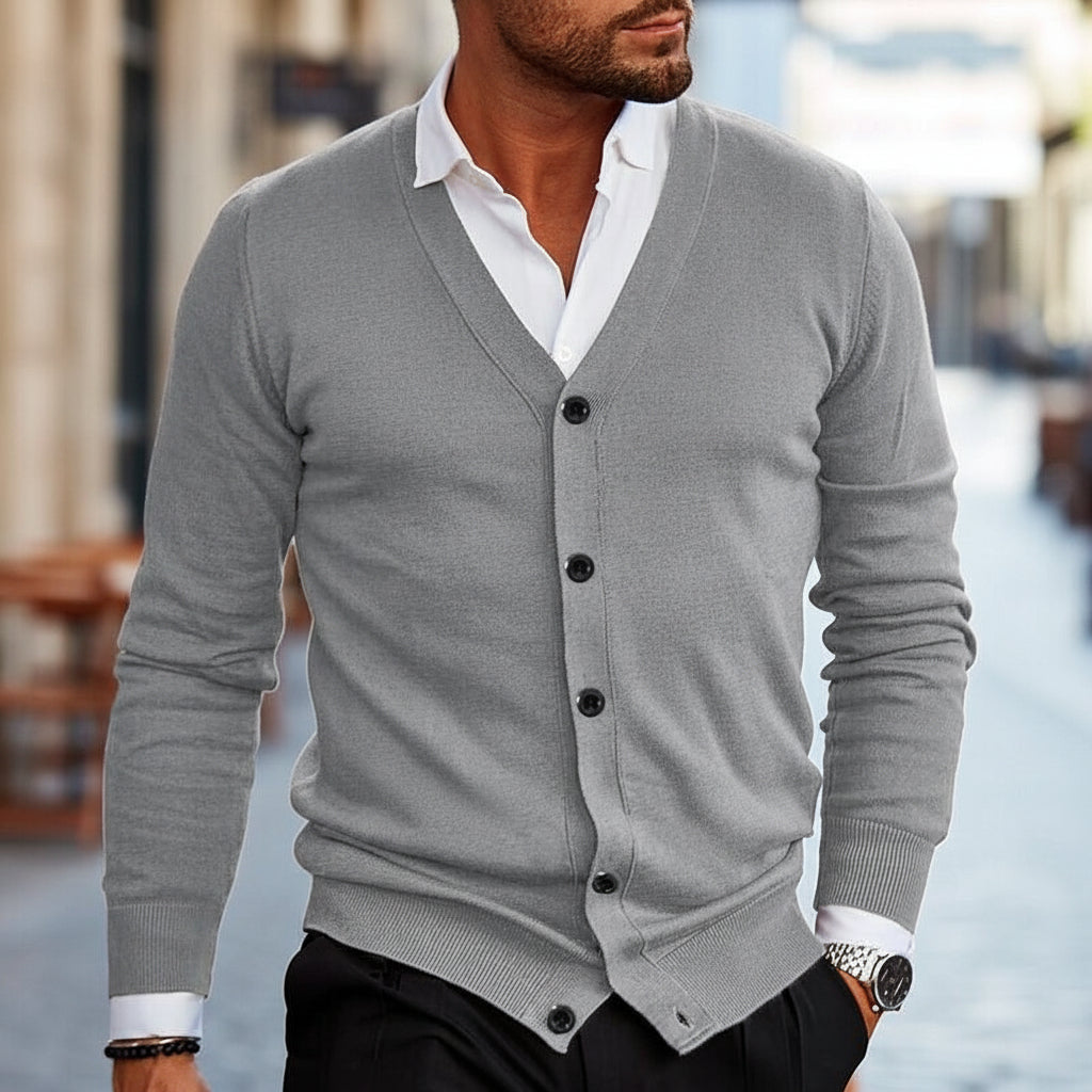 Men's Knitted Cardigan Button-Up | Casual Outerwear - Image 6