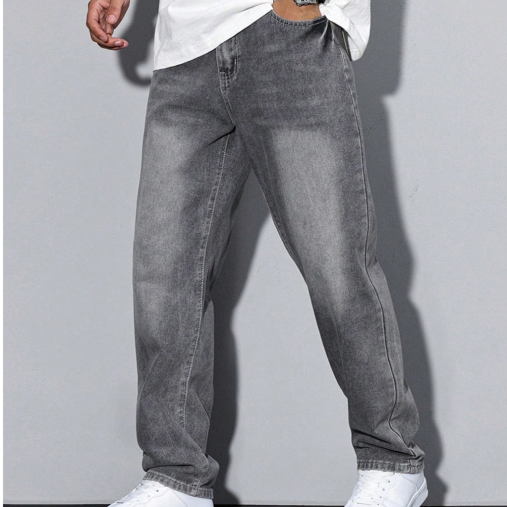 Men's Loose Fit Jeans Straight Leg | Casual Wear - Image 1