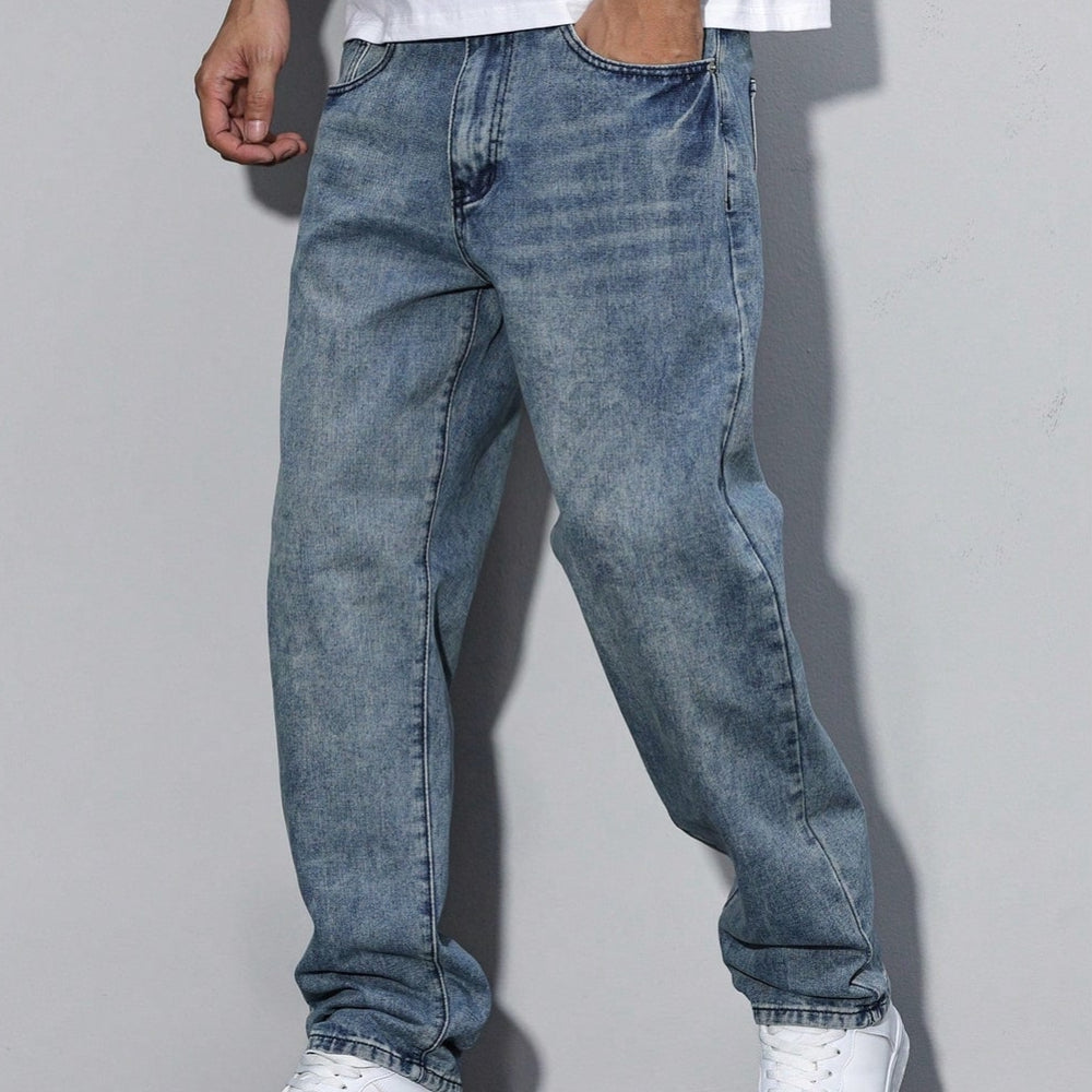 Men's Loose Fit Jeans Straight Leg | Casual Wear - Image 5