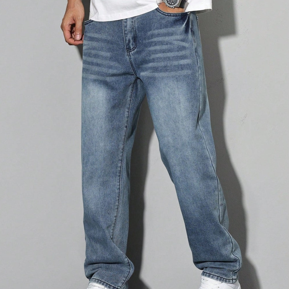 Men's Loose Fit Jeans Straight Leg | Casual Wear - Image 9