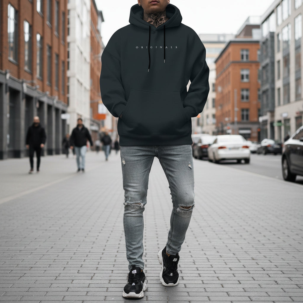 Mens Oversized Hoodie Long Sleeves Sweatshirt | Casual - Image 10