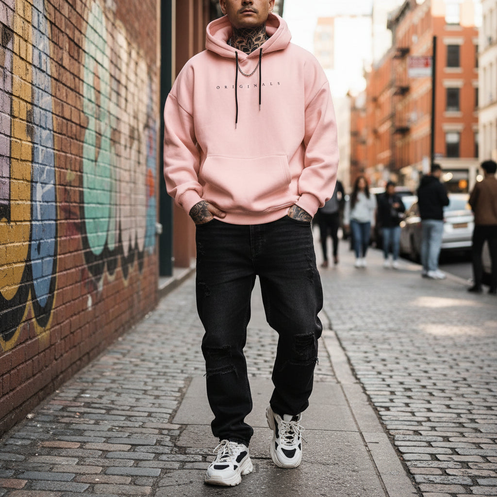 Mens Oversized Hoodie Long Sleeves Sweatshirt | Casual - Image 18