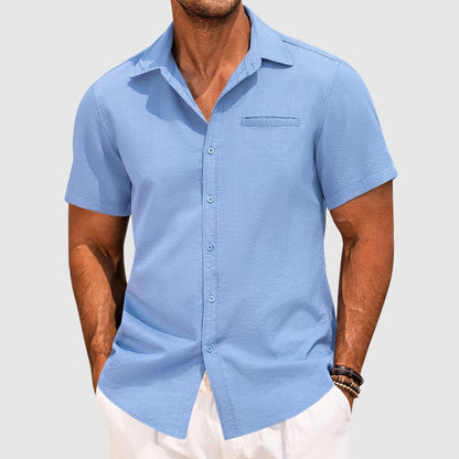 Men's Short Sleeve Button-Up Shirt Casual | Summer Wear - Image 2