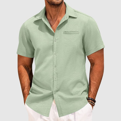 Men's Short Sleeve Button-Up Shirt Casual | Summer Wear - Image 4