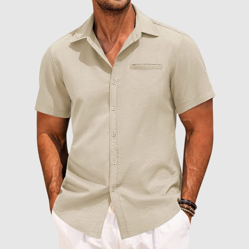 Men's Short Sleeve Button-Up Shirt Casual | Summer Wear - Image 6