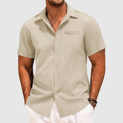 Men's Short Sleeve Button-Up Shirt Casual | Summer Wear - Image 6