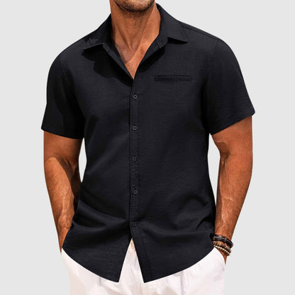 Men's Short Sleeve Button-Up Shirt Casual | Summer Wear - Image 7
