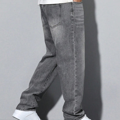 Men's Straight Leg Washed Jeans | Casual Wear - Image 9