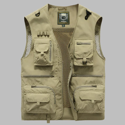 Mens Summer Vest Multi Pocket Outdoor | Travel Vest - Image 3