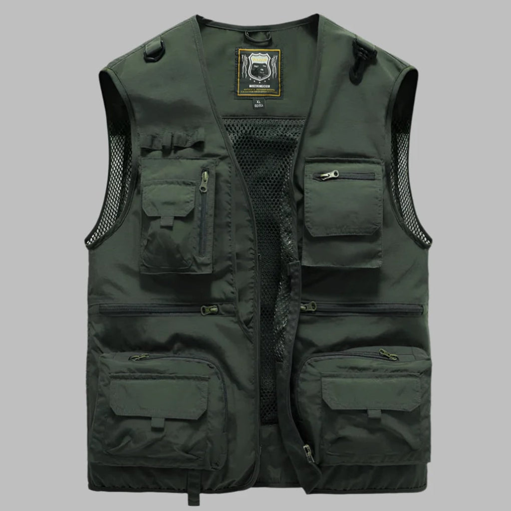 Mens Summer Vest Multi Pocket Outdoor | Travel Vest - Image 4