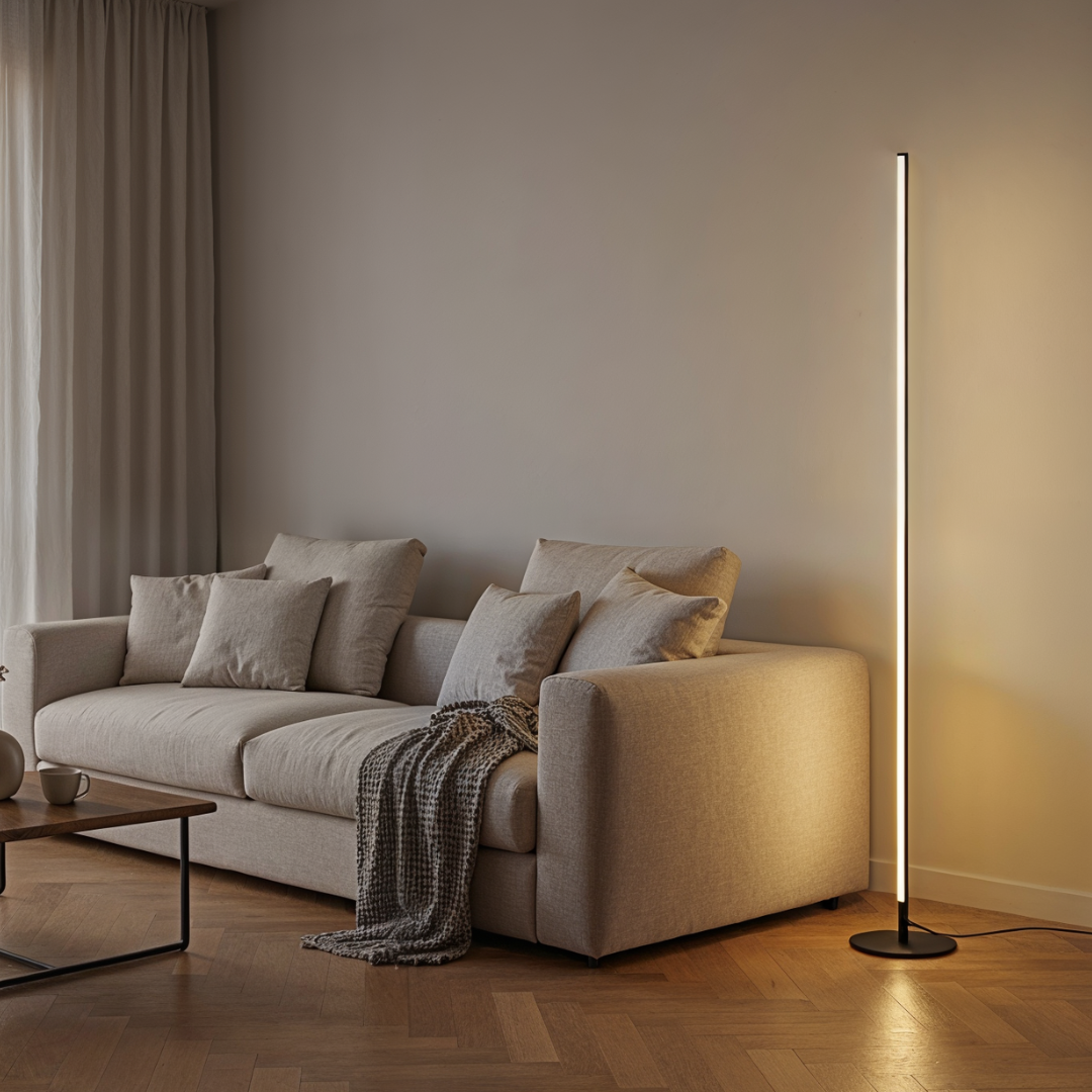 Modern Floor Lamp LED Dimmable Adjustable Arc Stand - Image 1