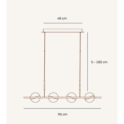 Modern Pendant Light Adjustable Sleek Design Dining Room - Image 9