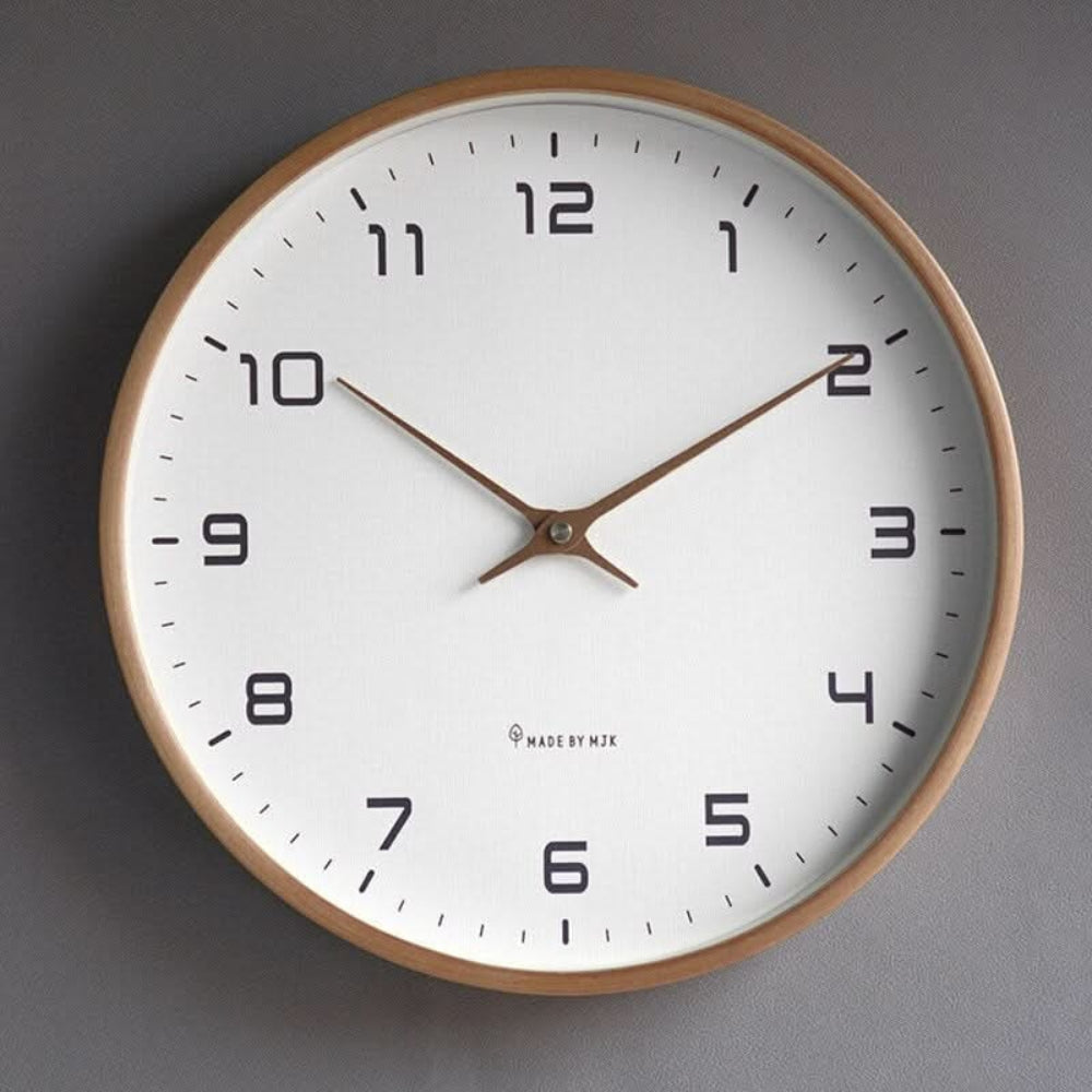 Modern Wall Clock Minimalist Wooden Home Decor Accent - Image 4