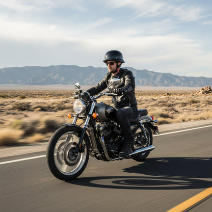 Motorcycle Helmet Safety Dot Approved Half Face Design - Image 1