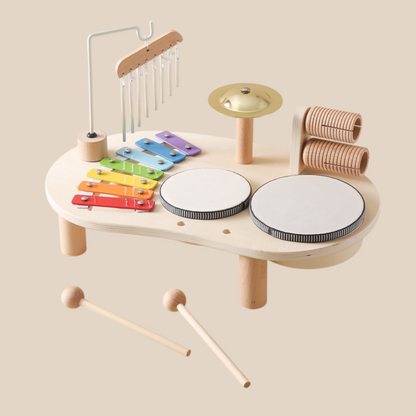 Musical Learning Table Wooden Multi-Instrument Activity Set - Image 2