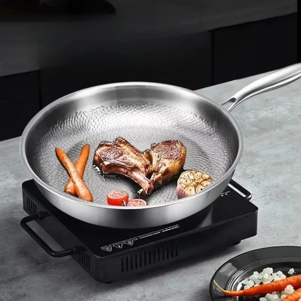 Non Stick Frying Pan Titanium Deep Skillet Lid - Image 2