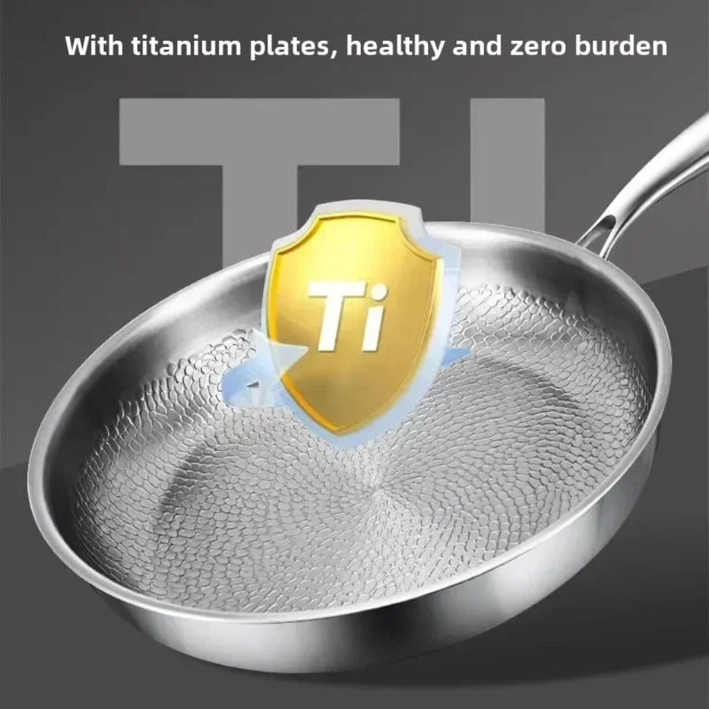 Non Stick Frying Pan Titanium Deep Skillet Lid - Image 5