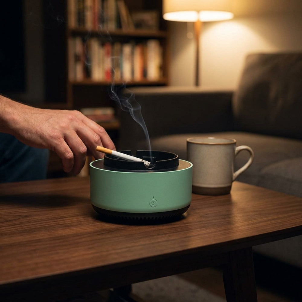 Odor Air Purifier Smoke Removal Ashtray Compact Design - Image 2