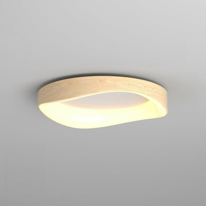 Nordisk kunstnerisk træstruktur loftslampe