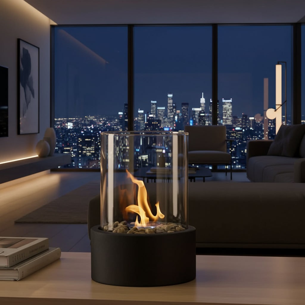 Outdoor Indoor Table Fireplace Modern Design Decor - Image 6
