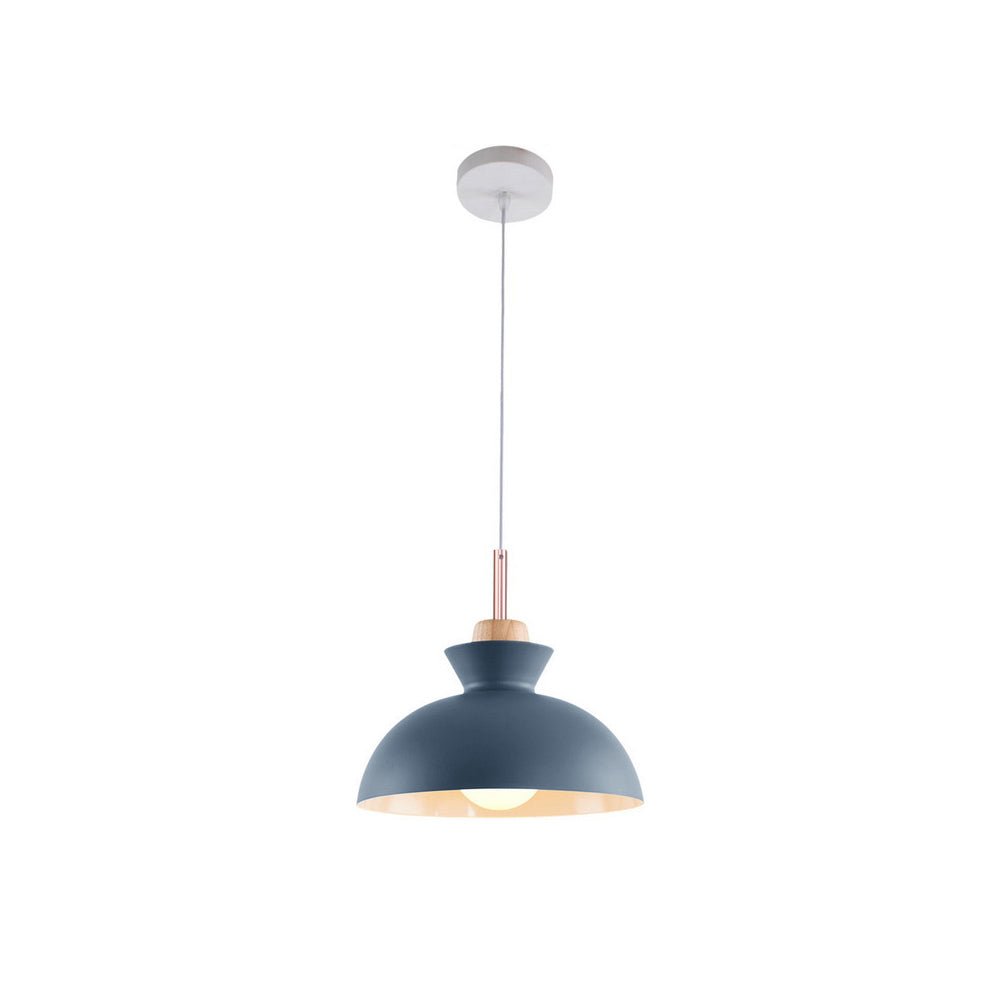 Modern Single Pendant Dome Light | Scandinavian Metal Hanging Lamp