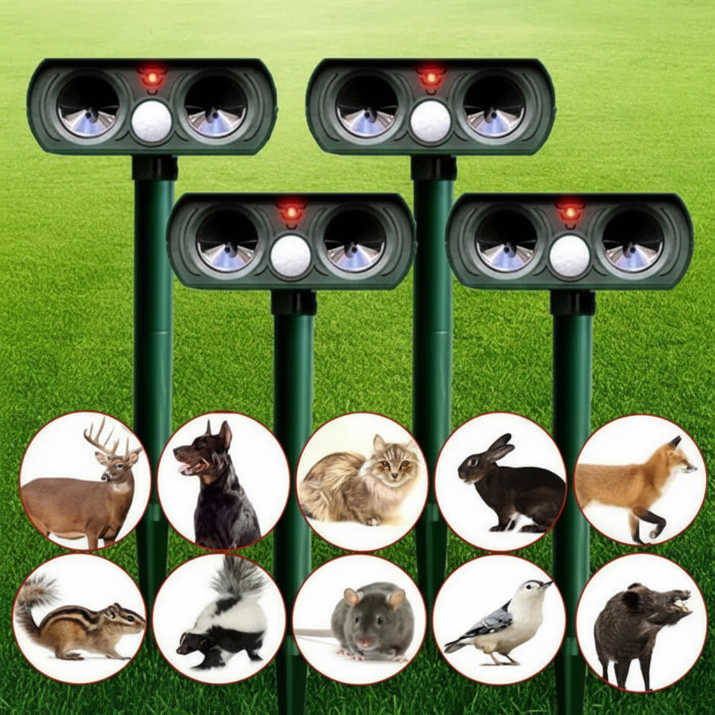 Dispozitiv Solar Anti Dăunători Exterior Lumină Repelent Animale