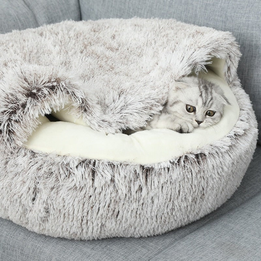 Pet Cave Bed Cozy Cat Cave Design Soft Comfort - Image 2