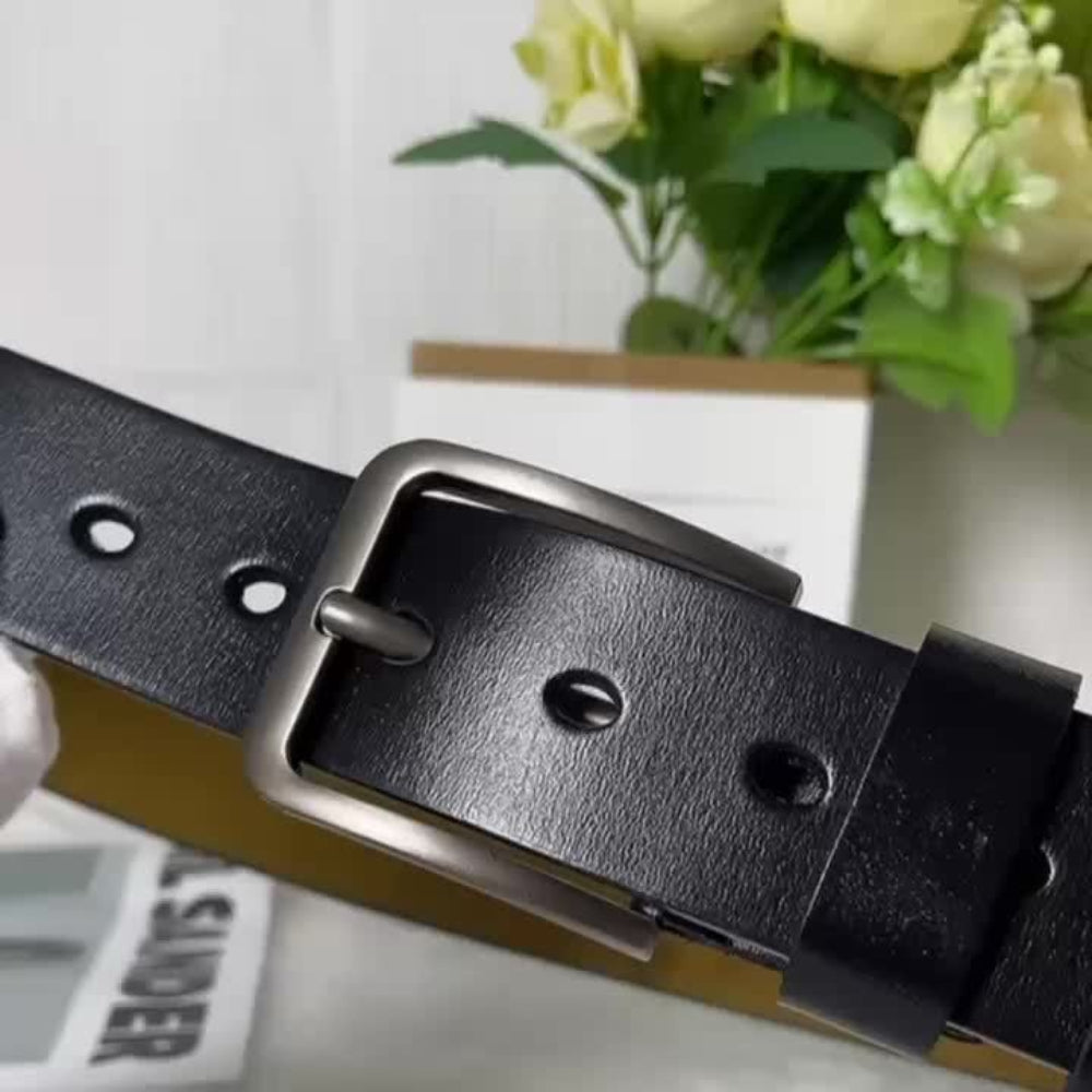 Pin Buckle Leather Belt Durable Casual Adjustable Fit - Image 5