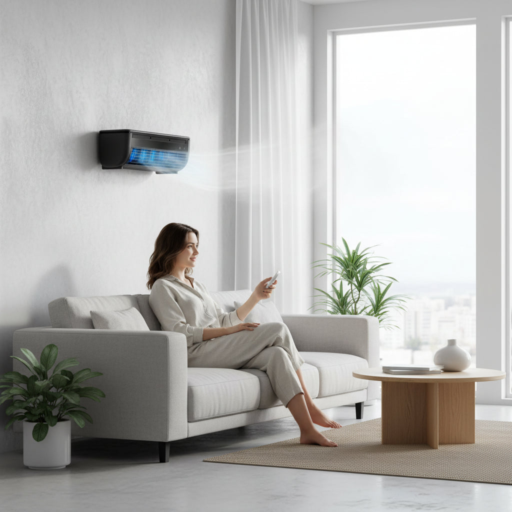 Portable Air Conditioner Electric Fan Quiet Wall Mounted - Image 1