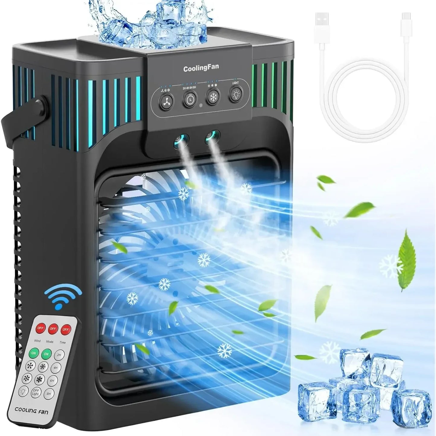 Portable Air Conditioner Remote Control Compact Desktop - Image 2
