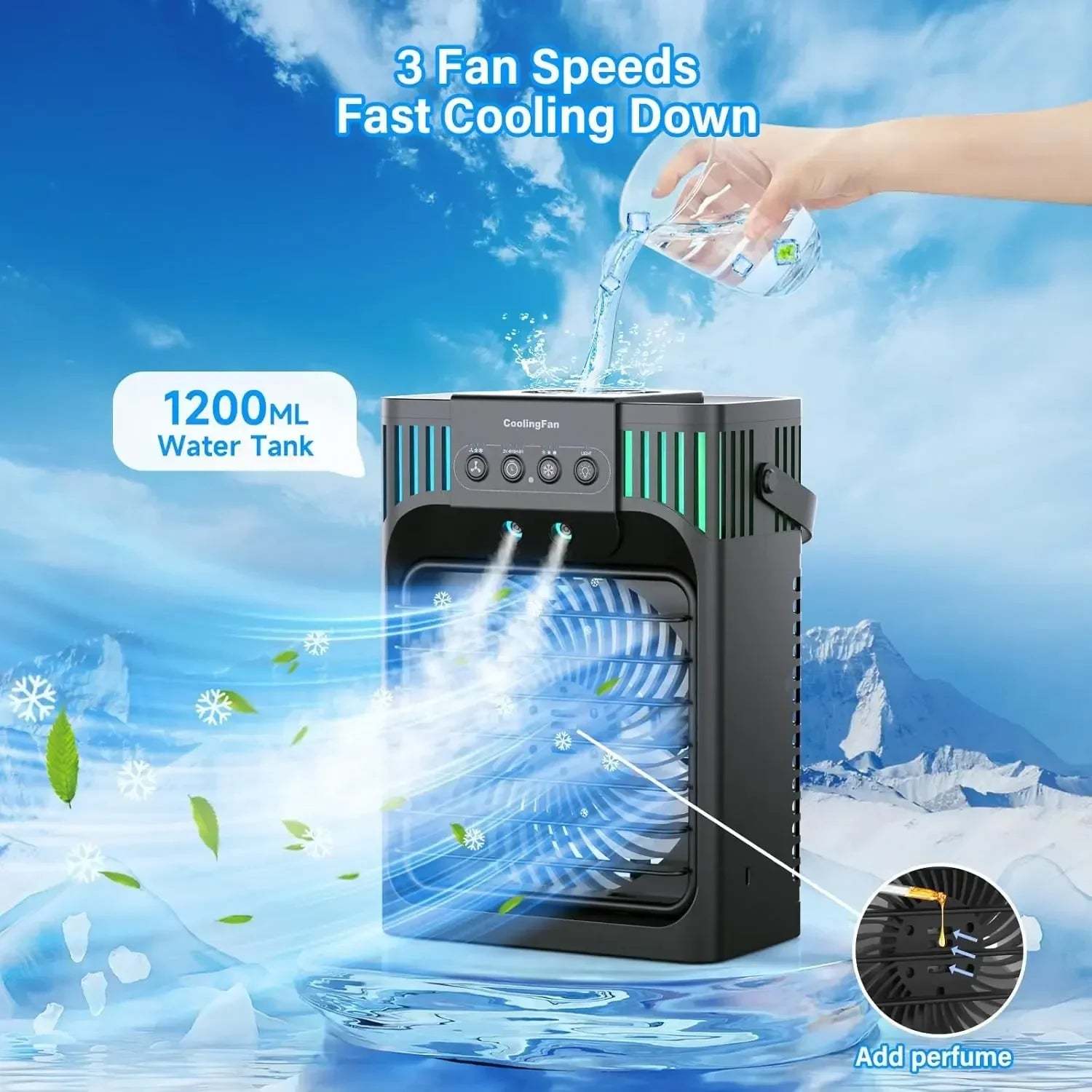 Portable Air Conditioner Remote Control Compact Desktop - Image 3