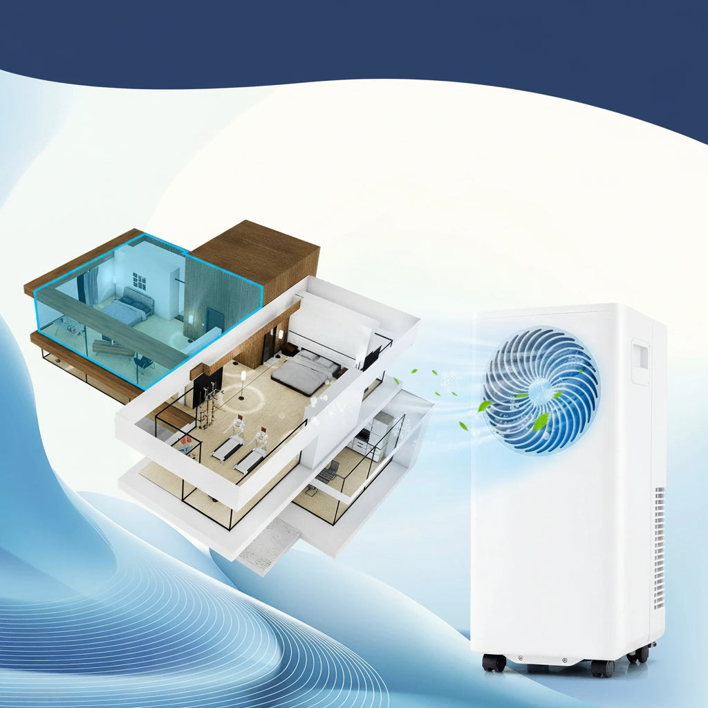 Portable Air Conditioner Unit Efficient White Sleep Mode - Image 5
